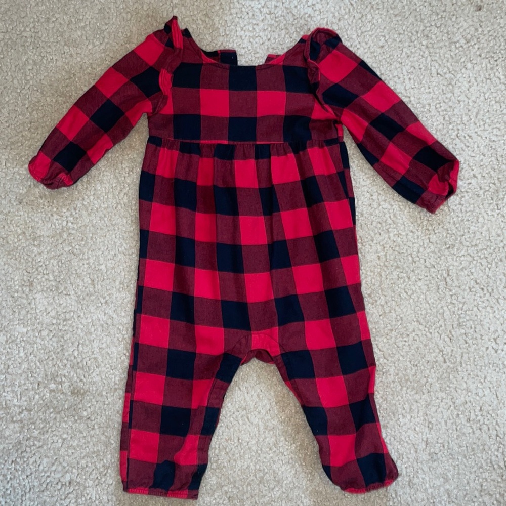 Baby Gap Checkered Ruffle Top Jumper